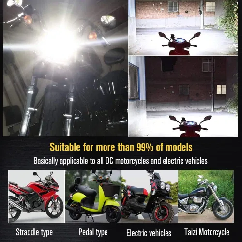 Miniatura 6 de Bombilla LED H6M AC/DC 12-48V P15D Hi-Lo Beam blanco 6000K LED bombilla de motocicleta para Ya maha ATV YF Z YF M Raptor Grizzly Ko diak Moto