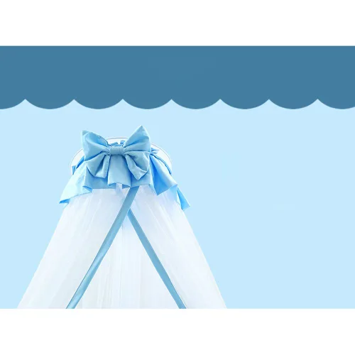 Miniatura 4 de Cortinas de red transpirable para cuna, toldo para niños, mosquitera, decoración de dormitorio (azul, mosquitera)