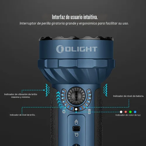 Miniatura 6 de OLIGHT Marauder Mini 7,000 lúmenes linterna brillante con distancia de haz de 600 metros, potentes luces RGB, recargable magnética para trabajo al