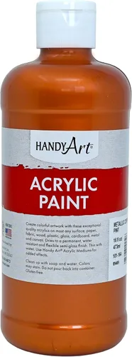 Miniatura 5 de Pintura acrílica para estudiantes, artesanías de 16 onzas. Plateado metálico
