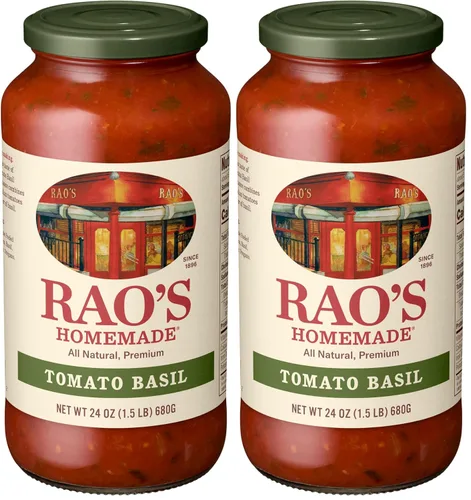 Miniatura 29 de Rao's Homemade Salsa de tomate, Tomate y Albahaca, 24 onzas, salsa versátil para pasta, bajo en carbohidratos, totalmente natural, calidad premium