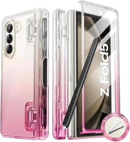 Miniatura 15 de i-Blason Cosmo - Funda para Samsung Galaxy Z Fold 5 con soporte para bolígrafo, protector de pantalla integrado, protección de bisagra, 3 fundas