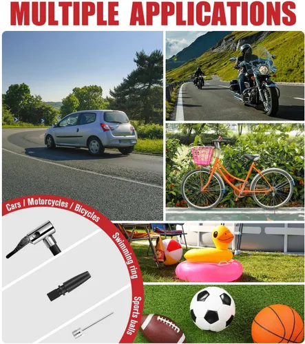 Miniatura 8 de AVID POWER Inflador de neumáticos de 12 V, compresor de aire portátil para automóvil con indicador de pantalla y luz LED, bomba de aire