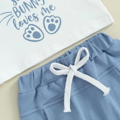 Miniatura 5 de Karesoull Conjunto de 2 piezas de ropa de Pascua para bebé, conjunto de ropa de Pascua para niños pequeños