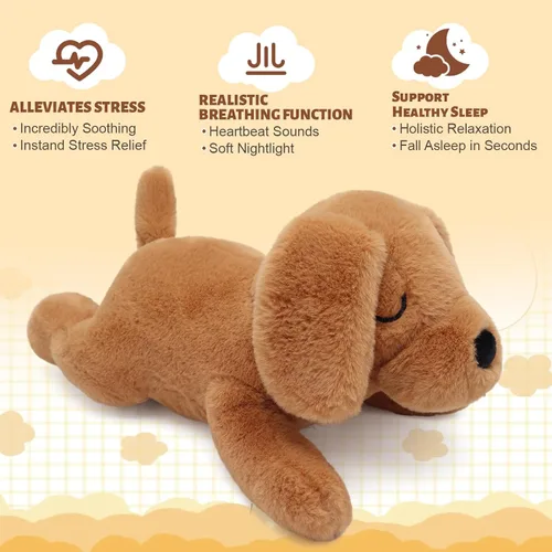 Miniatura 4 de IUTOYYE Elefante de peluche que respira con luz y sonido, juguete de elefante relajante, muñeco de peluche para niños