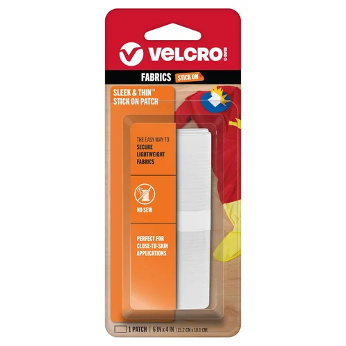 Miniatura 15 de Marca VELCRO Elegante y Delgada para Telas Cinta de 6 pies x 3/4 pulgadas, Blanco Suave en la Piel Ultra Ligera con Tecnología de Carril