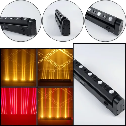 Miniatura 2 de Barra de luz de lavado de escenario de cabeza móvil para fiesta, RGBW, luces LED de haz DMX 512, luz estroboscópica, equipo de iluminación
