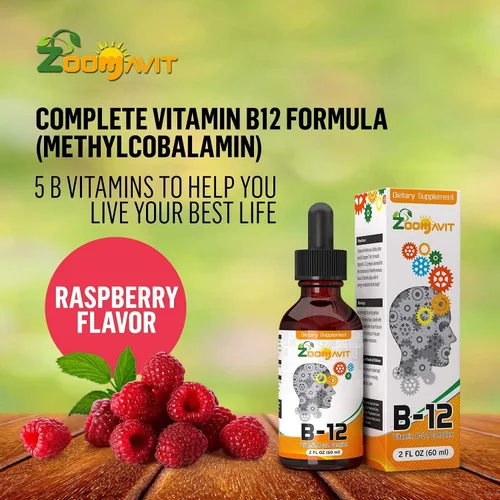 Miniatura 3 de Gotas líquidas complejas de vitamina B con rápida absorción, vitaminas complejas líquidas súper B B2, B3, B5, B6 y B12 - Impulso de energía natural
