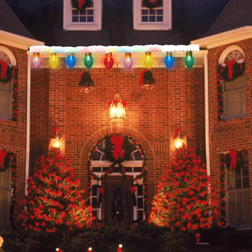 Miniatura 5 de Oviejo Luces de Navidad Jumbo de 16 pies para exteriores, luces LED gigantes multicolor C7 con 10 bombillas de luz LED de fresa, luz de Navidad