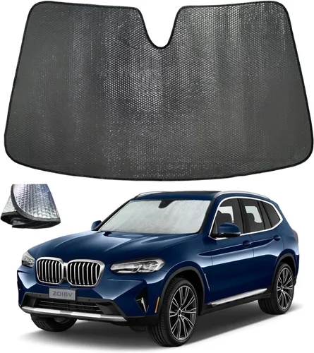 Parasol para parabrisas para BMW X3 2018-2024, 5 capas de burbujas, plegable, grueso, accesorios de protección para visera frontal, bloquea el calor