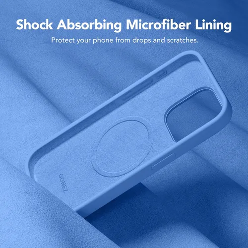 Miniatura 517 de GONEZ Funda de silicona para iPhone 15 Pro Max, compatible con Magsafe, protector de cámara + protector de pantalla, forro de microfibra suave