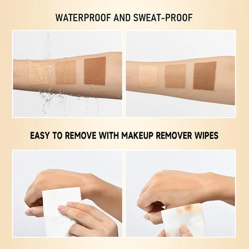 Miniatura 3 de Maquillaje de piernas impermeable sin transferencia, maquillaje para cubrir venas de piernas, loción de maquillaje corrector corporal de larga