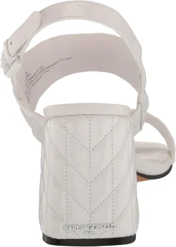Miniatura 3 de Karl Lagerfeld Paris womens Sarina Quilted Open Toe Leather Heeled Sandal