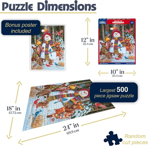 Miniatura 2 de White Mountain Rompecabezas de 500 piezas de Navidad y vacaciones de invierno para niños y adultos mayores 61x45,7 cm piezas grandes - Visitando