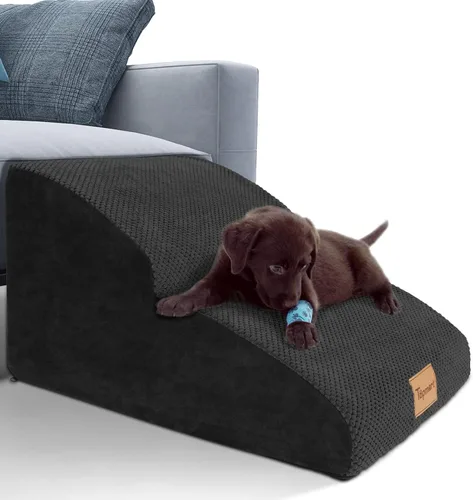 Miniatura 23 de Topmart High Density Foam Pet Steps 2 Tiers,11.8" High,Non-Slip Dog Stairs,Soft Foam Dog Ramp Ladder,Best for Injured,Older Cats,Pets with Joint