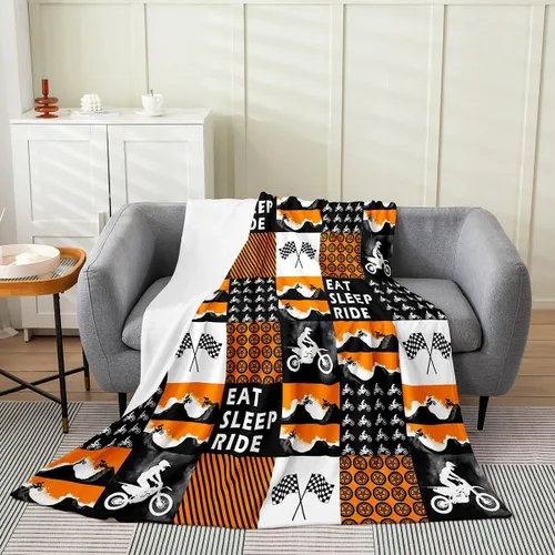 Miniatura 8 de Feelyou Manta de felpa de camuflaje amarillo para motocross, camuflaje para todas las estaciones, juego de manta de cama para sofá para niños, manta