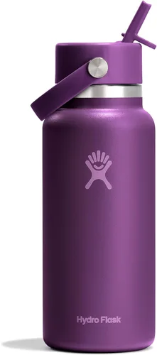 Miniatura 66 de Hydro Flask Botella de agua – Acero inoxidable aislado – Tapa flexible con popote de boca ancha, antiderrames, a prueba de fugas y recargable en 32