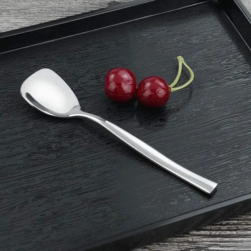 Miniatura 6 de Idomy Juego de 12 cucharas de helado de postre de acero inoxidable, 5.51 pulgadas