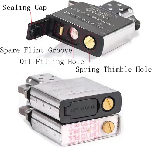Miniatura 6 de Kit de reparación de piezas inferiores universales para encendedor de gasolina, gasóleo, líquido, accesorios