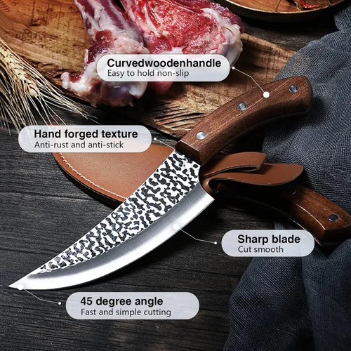 Miniatura 5 de Cuchillo vikingo cuchillos para carniceria Cuchillo de chef Cuchillo de carnicero Cuchillo de carnicero Cuchillos forjados Cuchillo de bolsillo