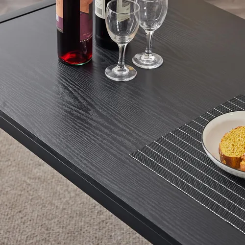 Miniatura 4 de Karl home Juego de mesa de comedor de 4 piezas para 4, juego de sillas de mesa de cocina modernas para espacios pequeños, apartamento, estante