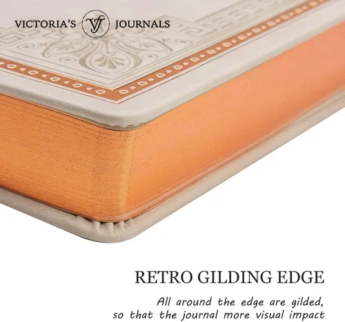 Miniatura 4 de Victoria's Journals Cuaderno con forro de cuero sintético y tapa dura, diario de viaje con diseño vintage de aspecto antiguo, tamaño A5, 5.7 x 8.1
