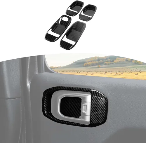 Miniatura 11 de RT-TCZ para Wrangler JL Tapa de Manija Interior de Puerta Cubierta de Cuenco para Jeep Wrangler JL JLU Gladiator JT 2018 en Adelante Accesorios