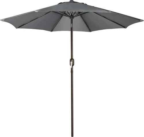 Miniatura 14 de Blissun - Sombrilla de aluminio para patio al aire libre de 9 pies, sombrilla de mesa para exteriores, sombrilla de jardín, sombrilla de mercado