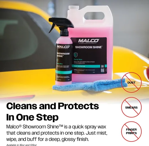 Miniatura 7 de Malco Showroom Shine - Cera para autos en aerosol – Mejor cera para autos en aerosol para acabado profesional/Fácil de usar, detalle