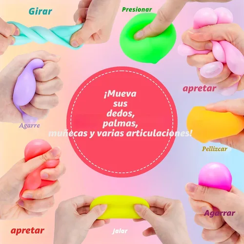 Miniatura 3 de Paquete de 12 cubos de estrés de aumento lento, bolas de estrés para masa, juguetes para aliviar la ansiedad, cubo suave, juguetes elásticos