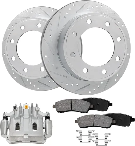 Miniatura 30 de Detroit Axle - 4 rotores de freno para Chevrolet Cruze 2014 2015 [modelos de motores de gas] Rotores de freno de disco perforados y ranurados