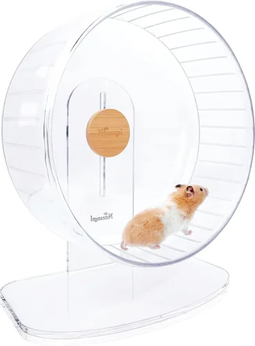 Miniatura 10 de Niteangel - Ruedas de ejercicio supersilenciosas para hámster, con soporte ajustable, para ratones, jerbos u otros animales pequeños
