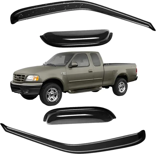 Miniatura 89 de Viseras para ventanas para Mazda 3 Sedán 4 puertas 2004 2005 2006 2007 2008 2009 estilo JDM Mugen, deflector de viento, protector solar y de lluvia