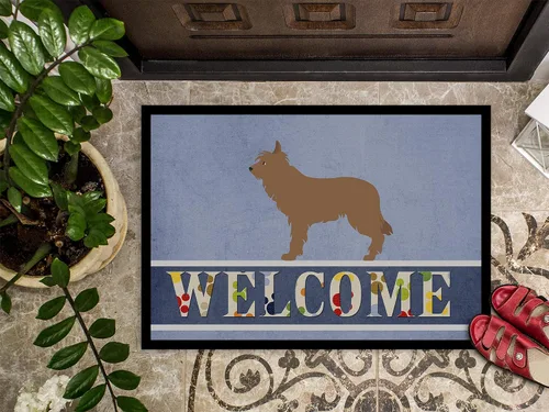 Miniatura 3 de Caroline's Treasures BB8321JMAT - Felpudo de bienvenida Berger Picard de 24 x 36 pulgadas, tapete azul para puerta delantera, para interiores