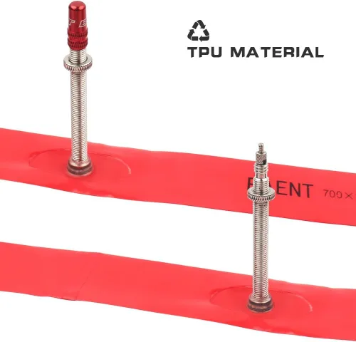 Miniatura 4 de Paquete de 4 tubos interiores de TPU 700x18-28c/32-43c con válvulas de metal Presta de 2.362 in/3.150 in
