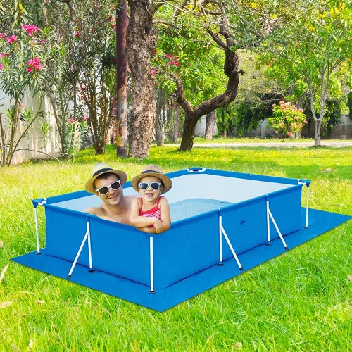 Miniatura 5 de Paño rectangular de suelo para piscinas sobre el suelo, plegable, impermeable, protector de suelo para piscinas/piscinas inflables para niños, 116 x