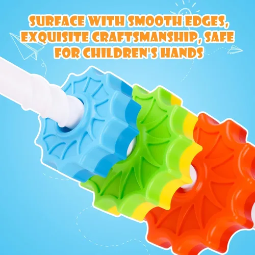 Miniatura 5 de Juguete giratorio apilable para niños, torre arco iris, ruedas giratorias de doble color, plástico ABS fuerte sin BPA, educación temprana, diversión