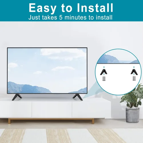 Miniatura 6 de Soporte de TV compatible con televisores LED inteligentes Samsung de 32 pulgadas clase FHD (1080P), patas de soporte de TV solo para soportes de TV