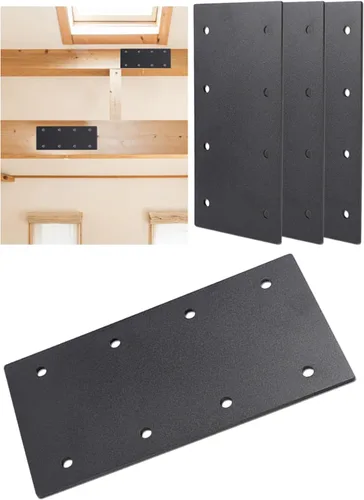 Miniatura 12 de 2 soportes en L extremadamente resistentes, soporte de esquina de acero de 6 x 5 pulgadas, soporte de ángulo de 90 grados de grosor de 0.22 pulgadas