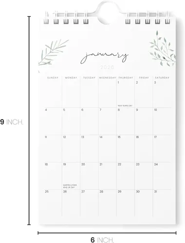 Miniatura 4 de Karto Mini calendario de pared 2025-2026, vertical de 6 x 9 pulgadas, julio de 2025 a diciembre de 2026, pequeño, versátil y fácil de planificar