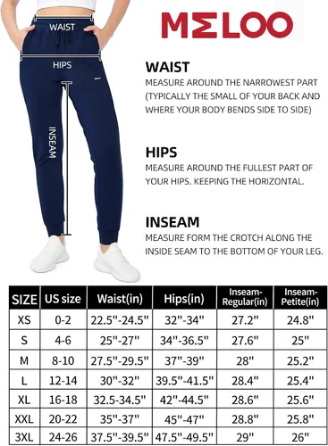 Miniatura 6 de MELOO Pantalones con forro polar para mujer pantalones deportivos resistentes al agua cintura alta pantalones térmicos para invierno senderismo
