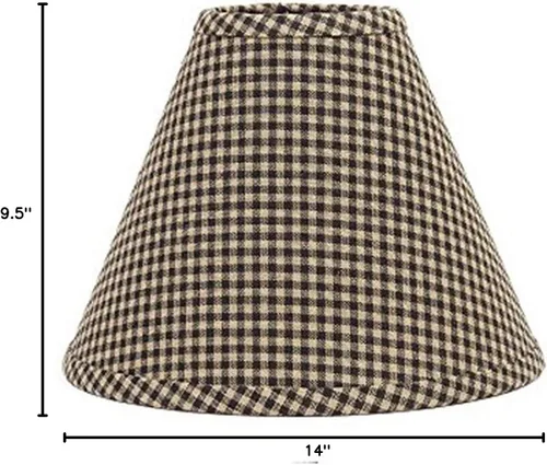 Miniatura 2 de Home Collection by Raghu Pantalla Newbury Gingham Negra 14