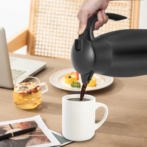 Miniatura 6 de Jarra térmica de café de 70 onzas, termo de café aislado de acero inoxidable, jarras de café al vacío para mantener el calor, botella de vacío