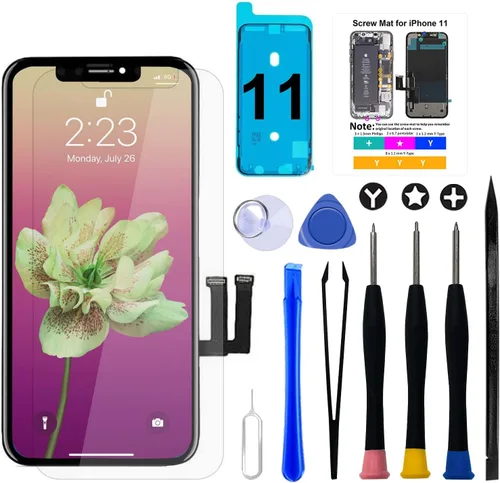Miniatura 9 de Brinonac para iPhone 6, pantalla de repuesto negra, digitalizador LCD táctil, montaje completo con cámara frontal, sensor de proximidad, altavoz