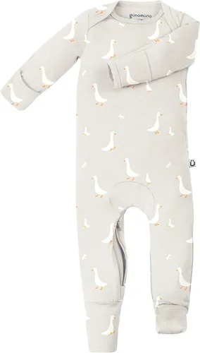 Miniatura 8 de GUNAMUNA Pijama unisex convertible ultrasuave para bebé, mameluco con cremallera para pañales, recién nacido a 24 meses