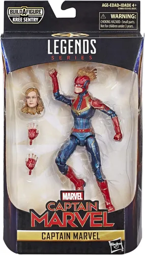 Miniatura 2 de Marvel Capitán Marvel - Figura de disfraz de Capitán Marvel de 6 pulgadas para coleccionistas, niños y fanáticos