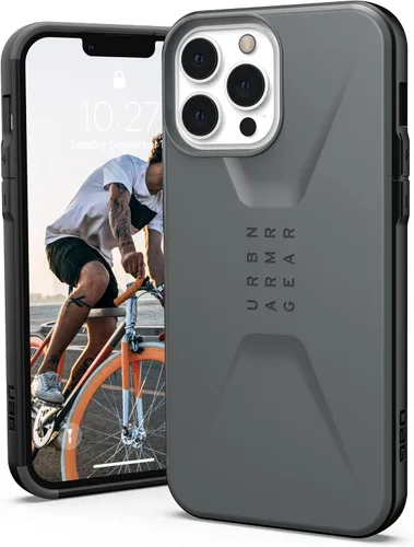 URBAN ARMOR GEAR UAG - Funda diseñada para iPhone 13 Pro Max, color gris, plateado, elegante, ultrafina, absorbente de golpes, funda protectora