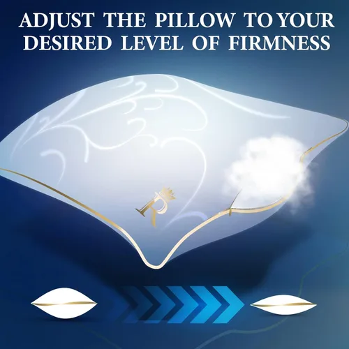 Miniatura 4 de Royal Therapy Juego de 2 almohadas de tamaño estándar (20 x 26 pulgadas), almohadas alternativas de plumón de ganso, almohada estándar ajustable