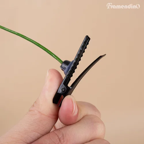 Miniatura 4 de Framendino, Paquete de 10 pinzas divertidas para el pelo de brotes de frijol, pasador de hierba para mujeres y niñas