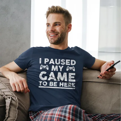 Miniatura 2 de I Paused My Game to Be Here, Funny T Shirt for Men, Video Gamer Joke Humor Gifts for Teenage Boys T-Shirt